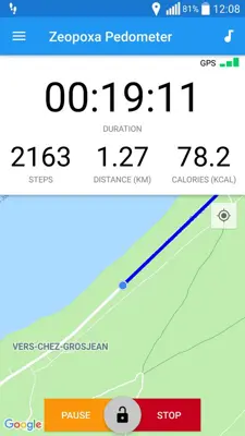 Zeopoxa Pedometer android App screenshot 4